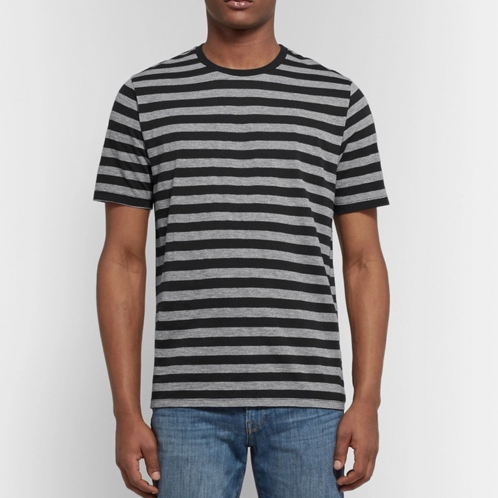 Frame Me’lange Striped Tech Jersey T-shirt. Size M
